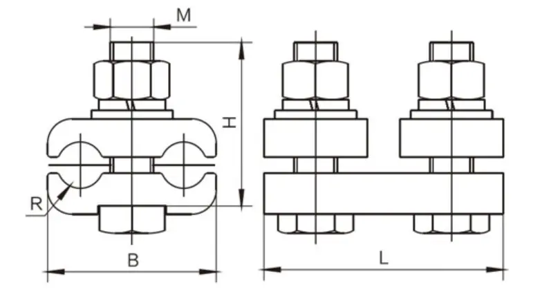 JB PG Clamp For AAC Conductor,JB Type Aluminum Parallel Groove Clamp,Aluminum Fitting PG Clamp