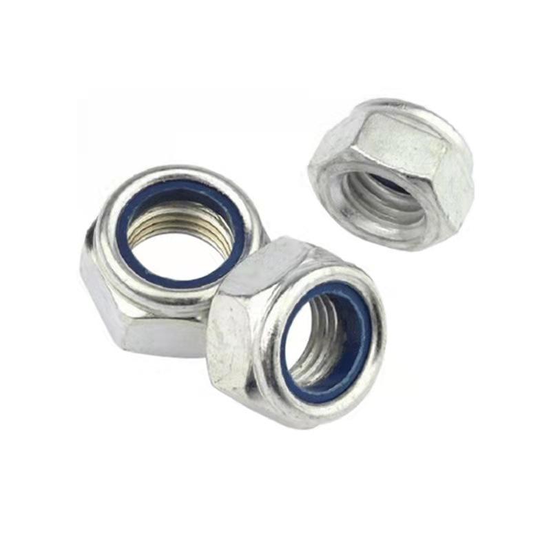 Nylon Lock Nuts Electro Zinc Plated 